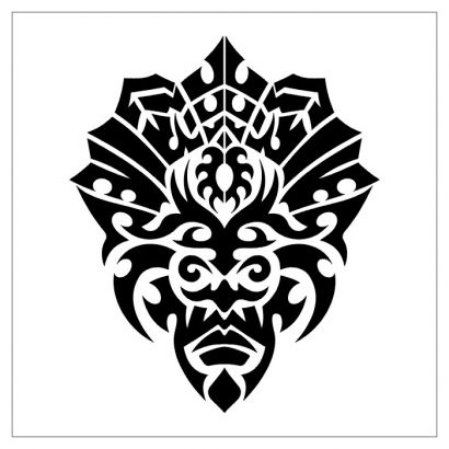 Tattoo Of Tribal Mask